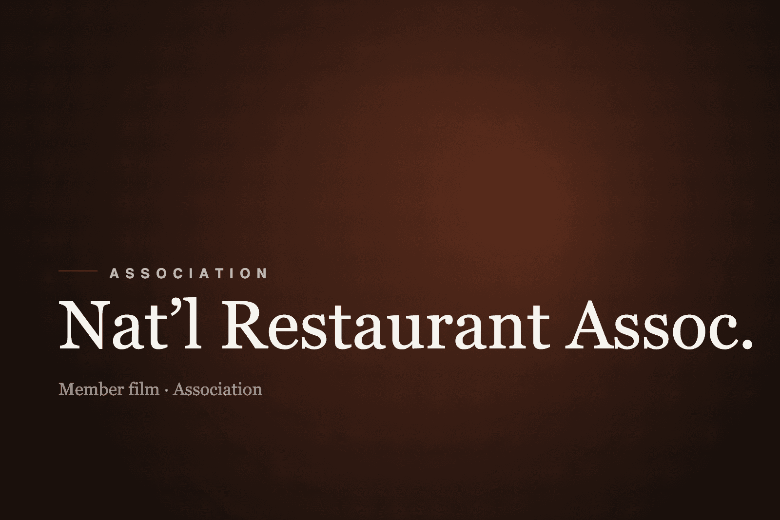Interview-day still from the National Restaurant Association film