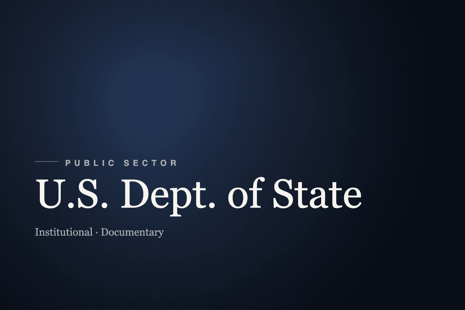 On-assignment still from U.S. Dept. of State work